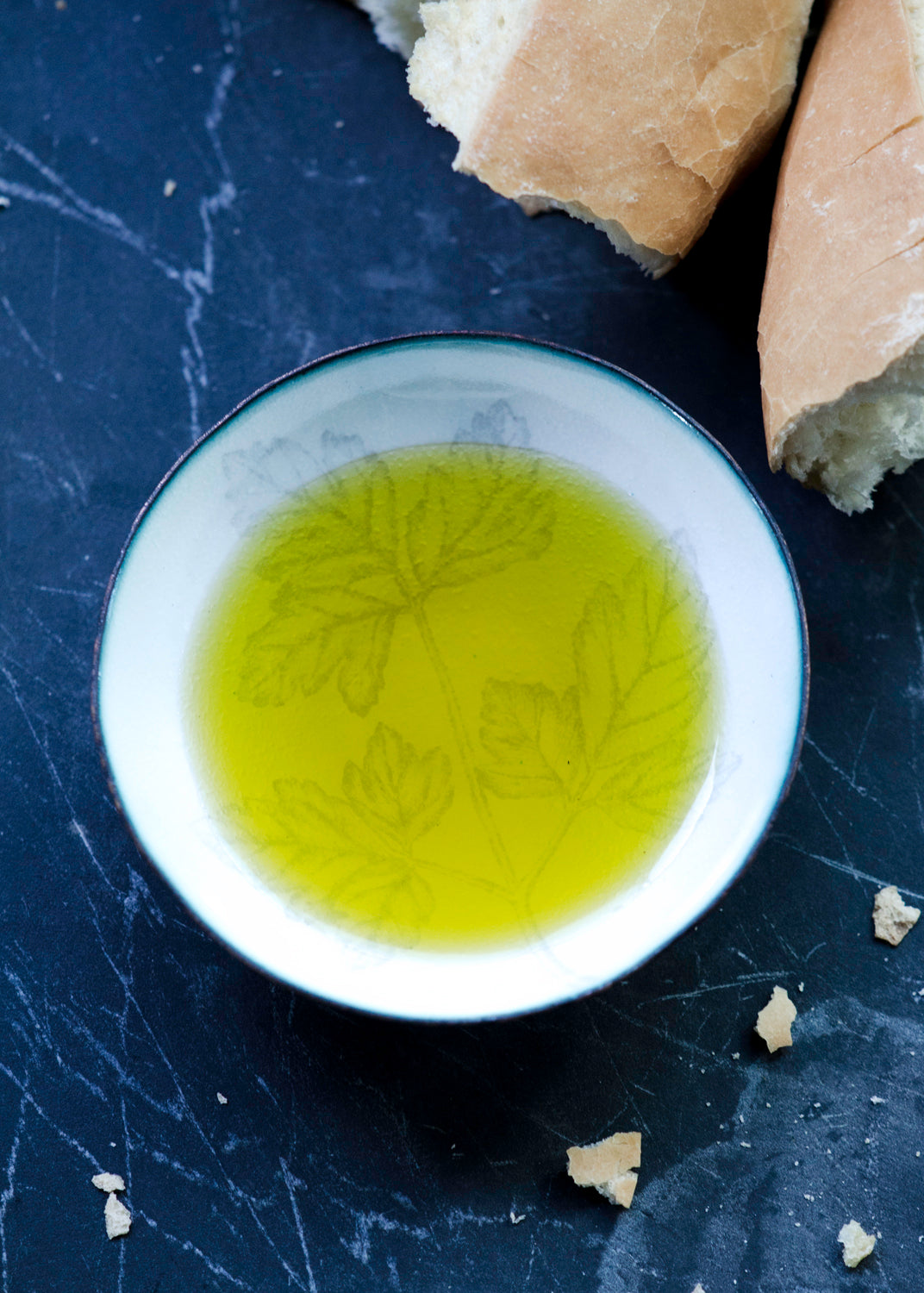 Herb Enamelware Bowls, handmade art gift for the kitchen