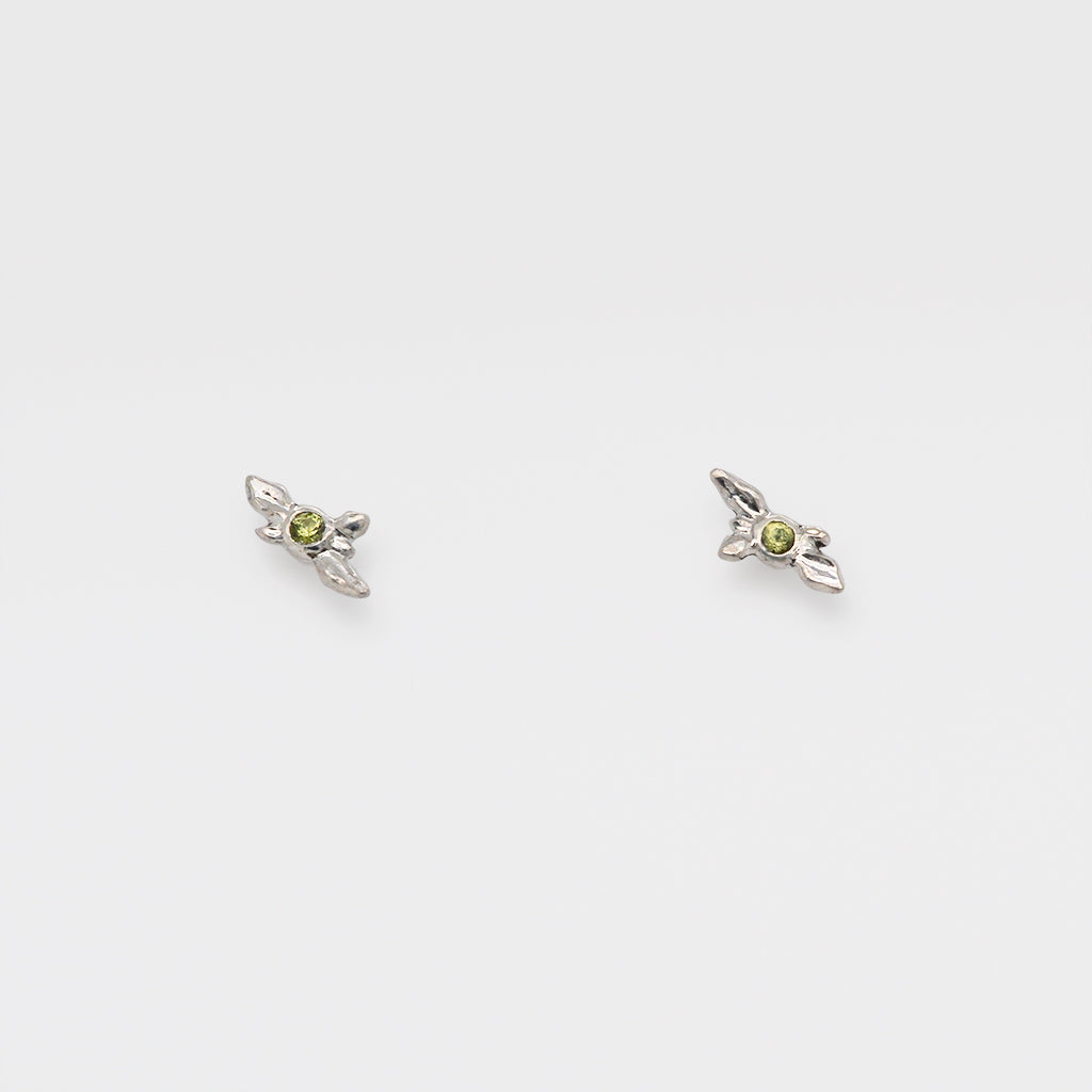 Tiny Succulent Gemstone (Birthstone) Earring