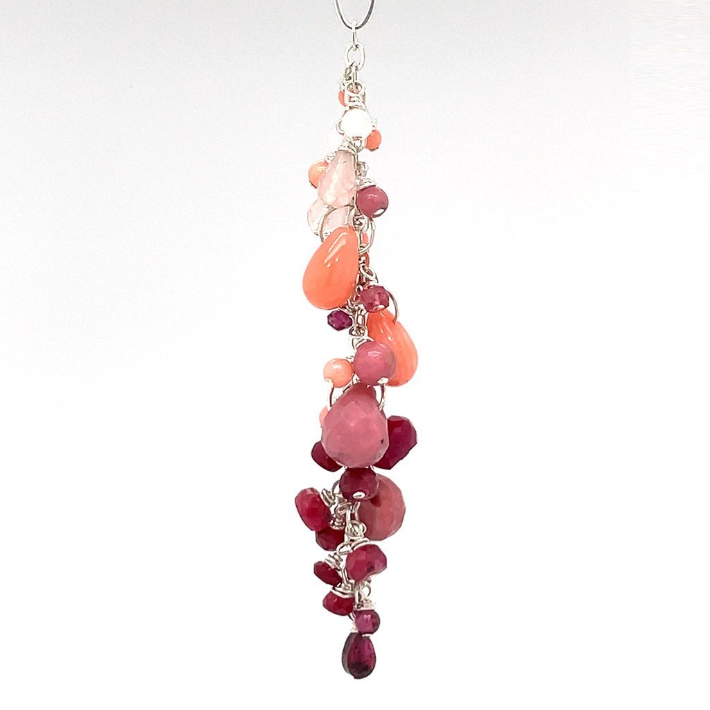 Pink Ombre Gradient Gemstone Necklace