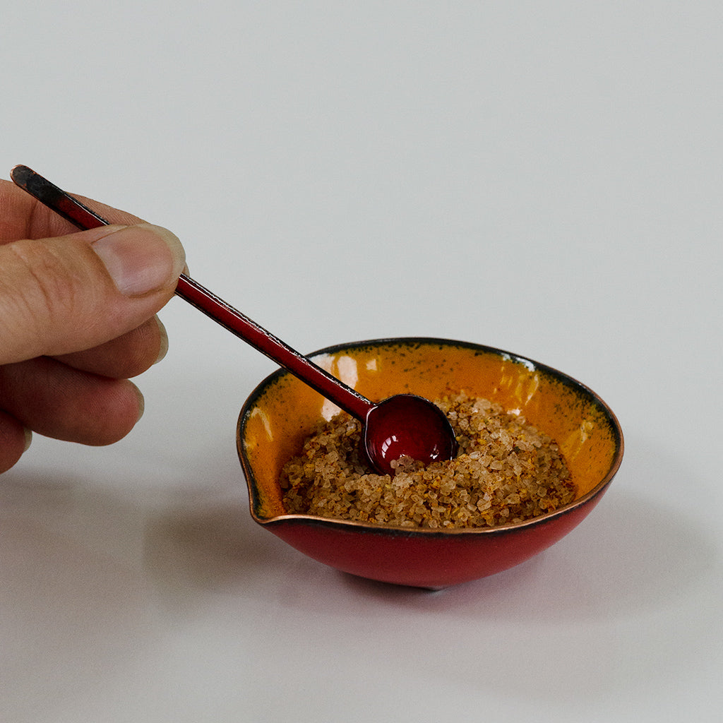 Petal Bitty Bowl, copper enamelware