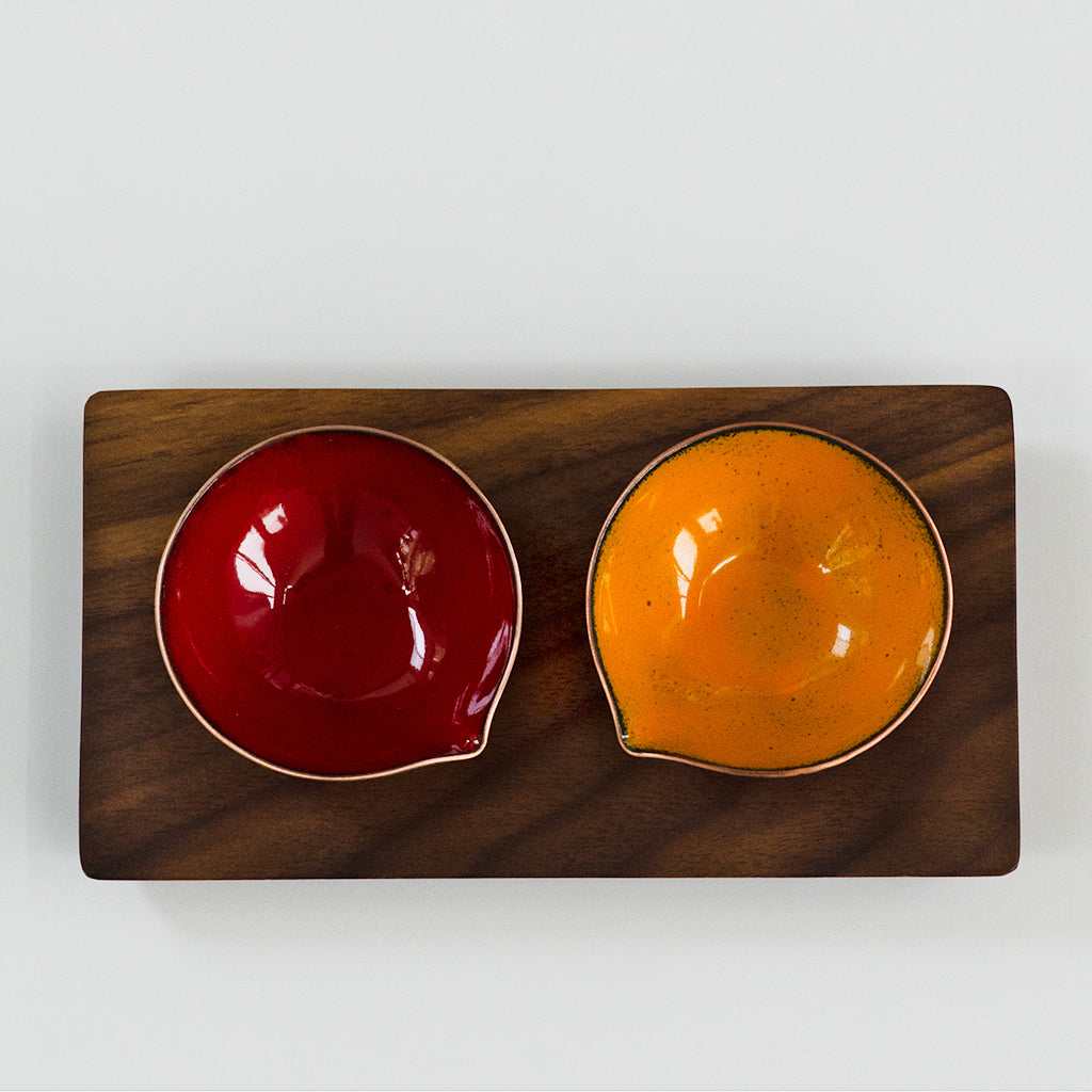 Petal Bitty Bowl, copper enamelware
