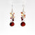 Red Ombre Gradient Gemstone Earrings
