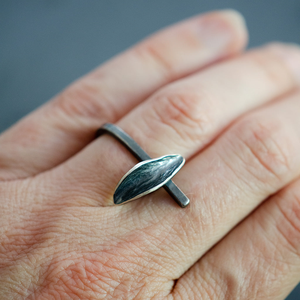 Dark silver ring hotsell