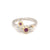 Gold and Ruby Stackable Ring