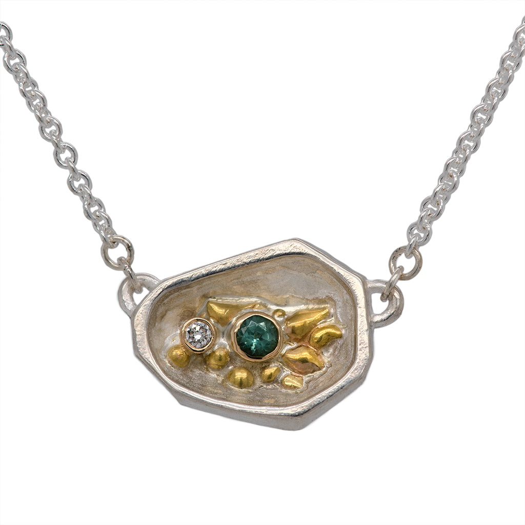 Compassionate Strength Necklace (Tourmaline Diamond Rock)