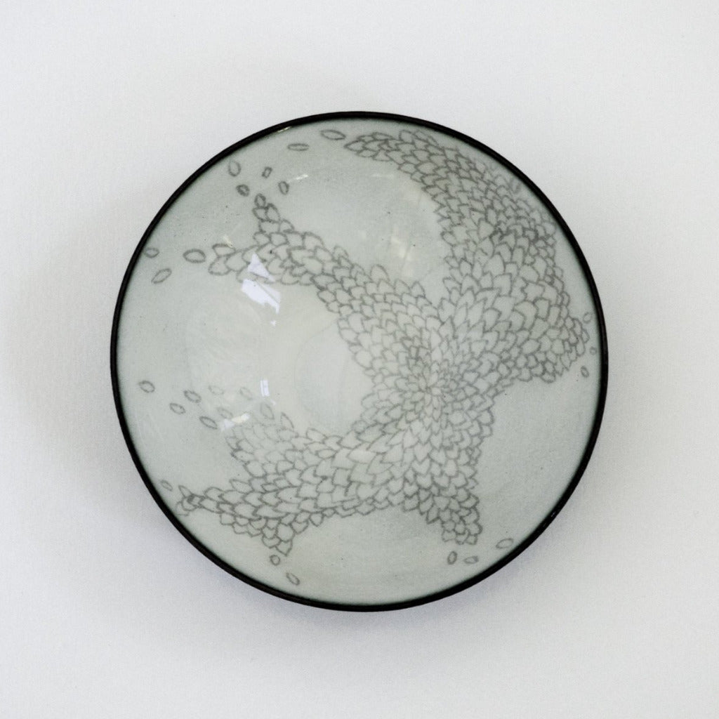 Murmuration Enamelware Graphite Bowl