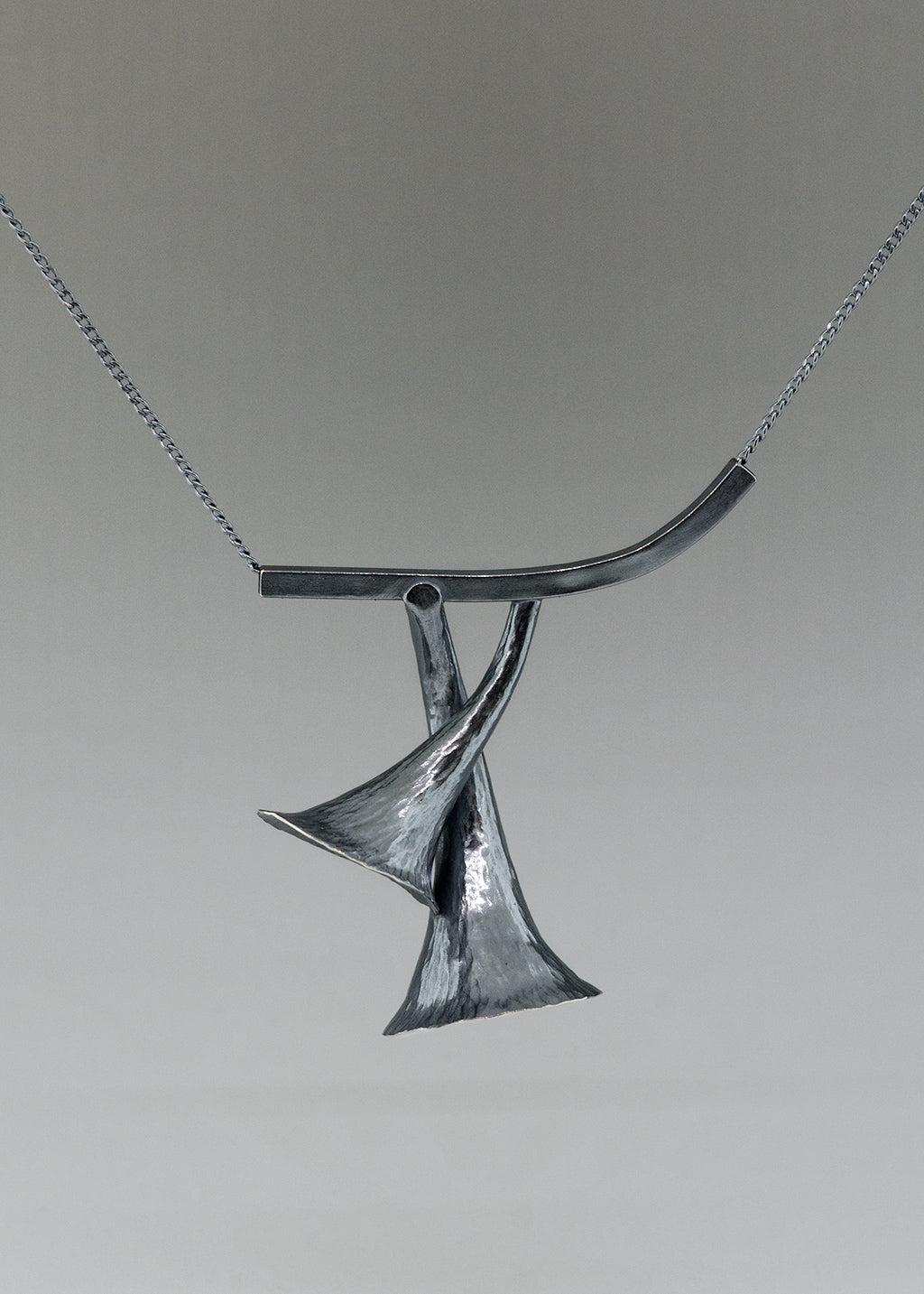 Listen, one of a kind sculptural necklace